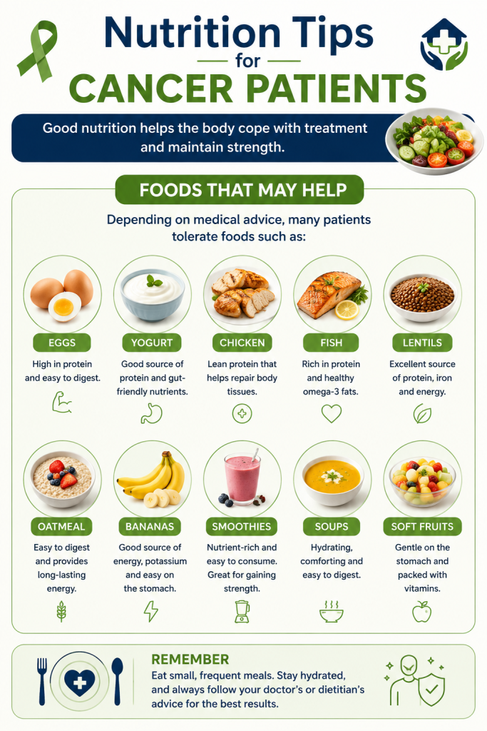 Food that helps in cancer - Shumaya home Nursing Care. Patient Care Services