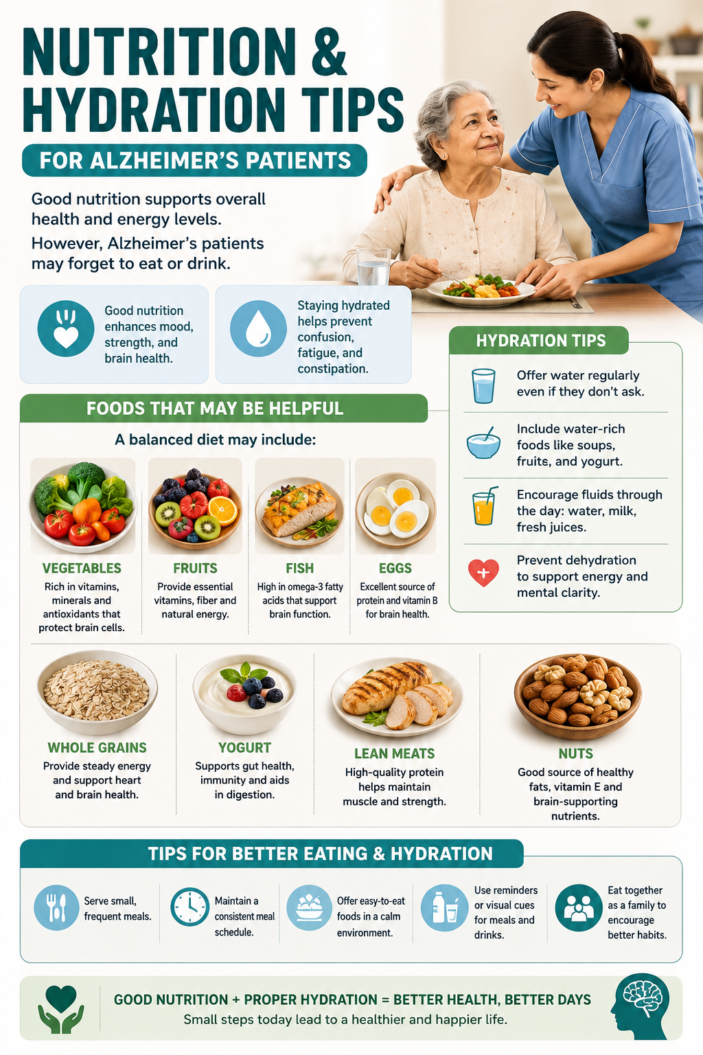 nurtrition and hydration tips for Alzeimer's Patient - Best Home Nursing Services in Lahore Pakistan