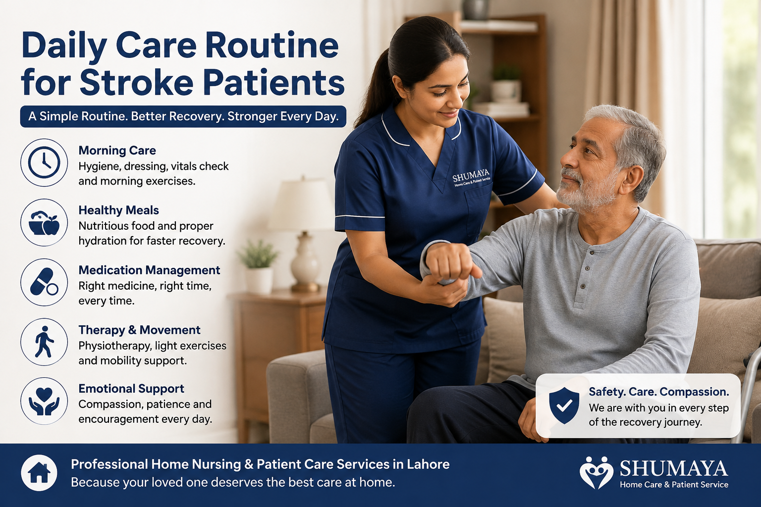 Daily care routine for stroke patients - Vertisols.com - Best SEO agency in Lahore Pakistan