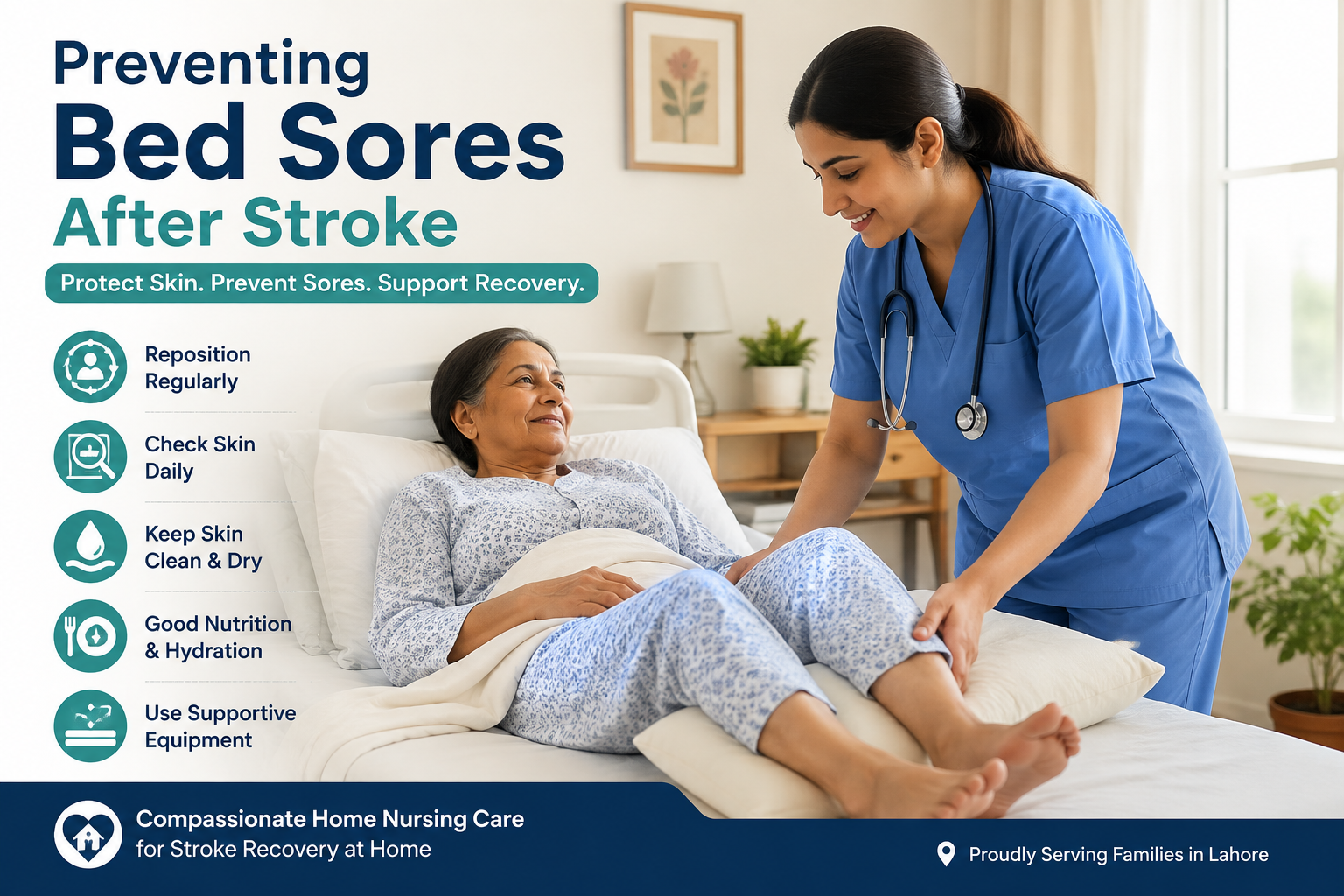 preventing bed sores after stroke - home nursing services in Lahore
