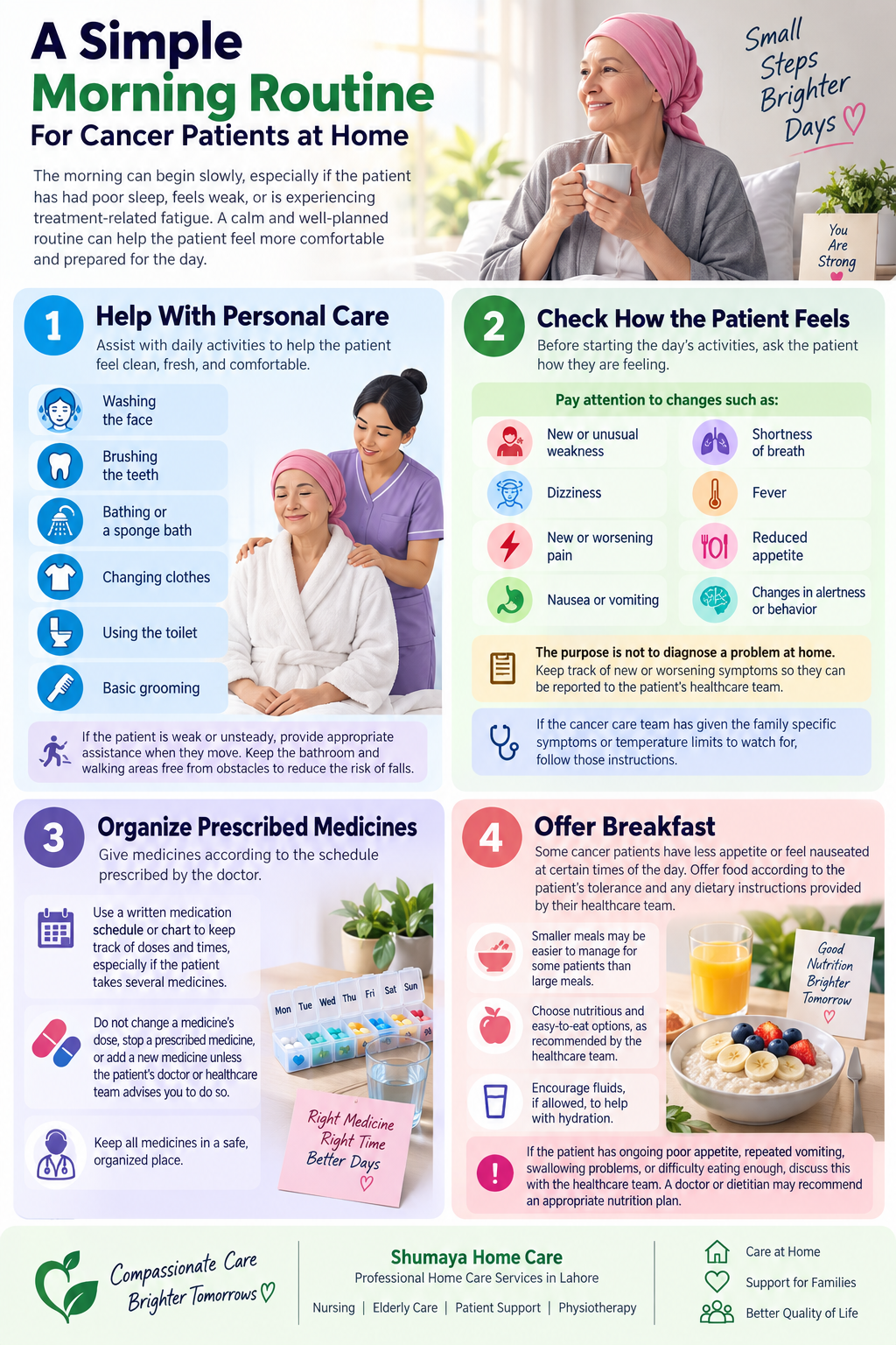 A simple Morning Routine for cancer patient at home - Home Nursing Services in Lahore Pakistan
